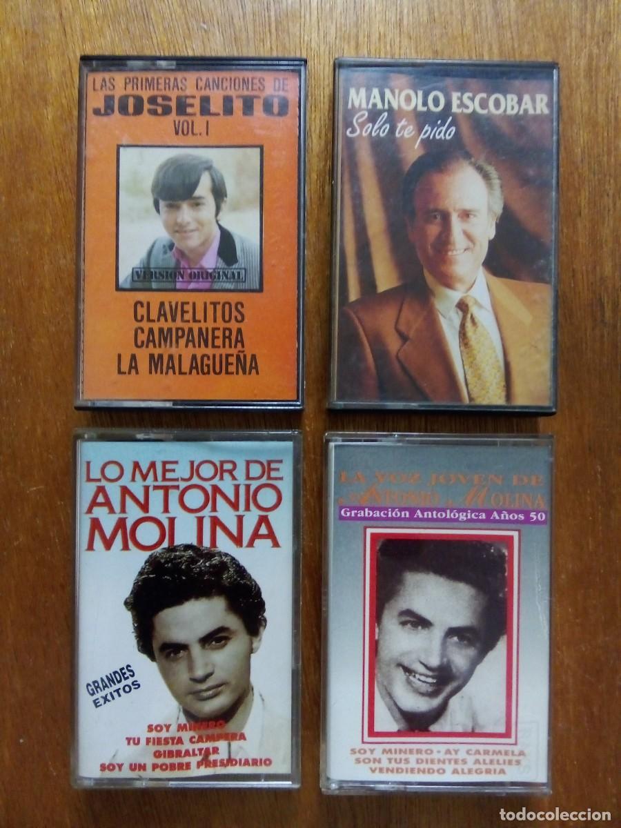 Alte Kassetten: LOTE 4 CASETES, JOSELITO, ANTONIO MOLINA, MANOLO ESCOBAR