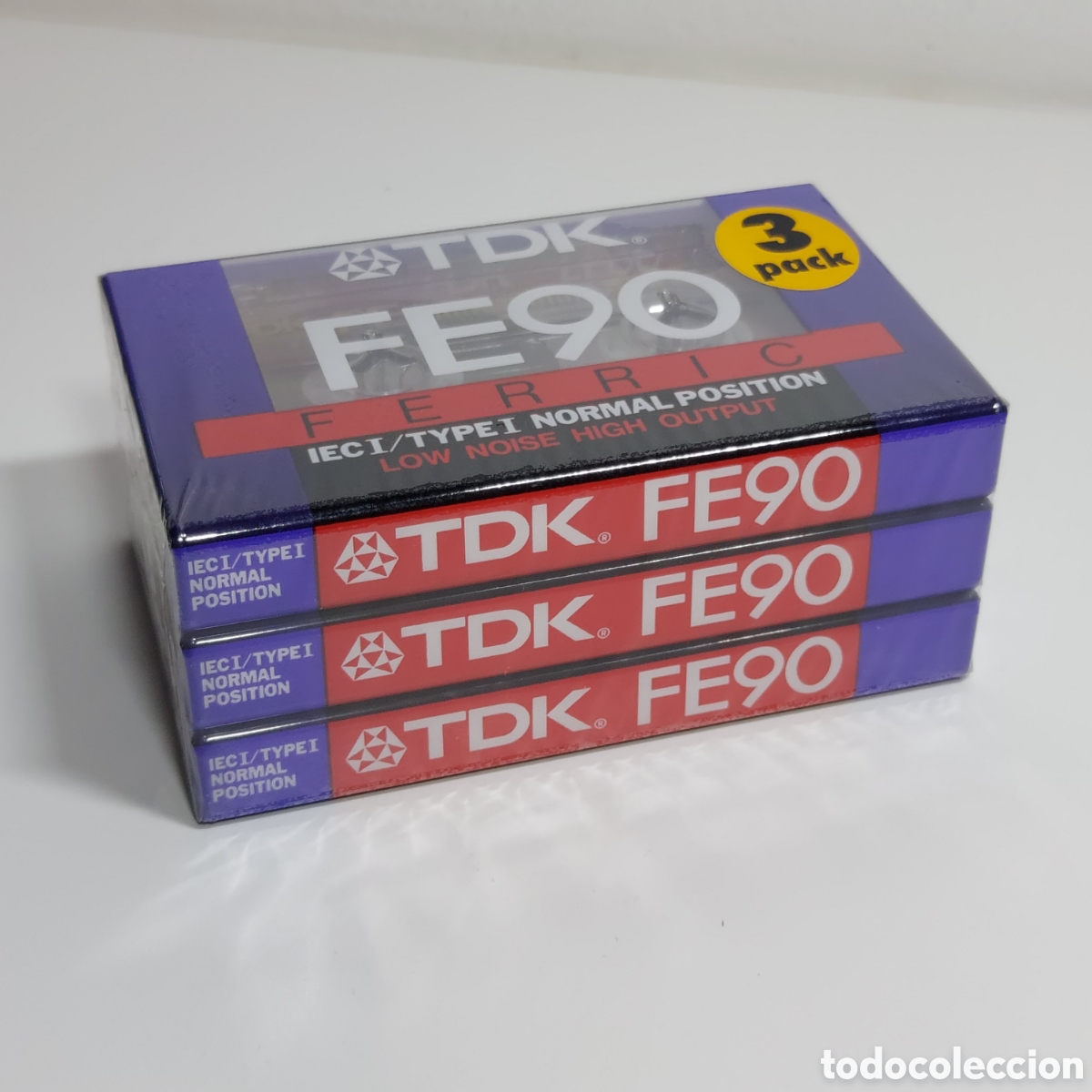 Casetes antiguos: Pack de 3 Cintas de Casete TDK FE90 Nuevas