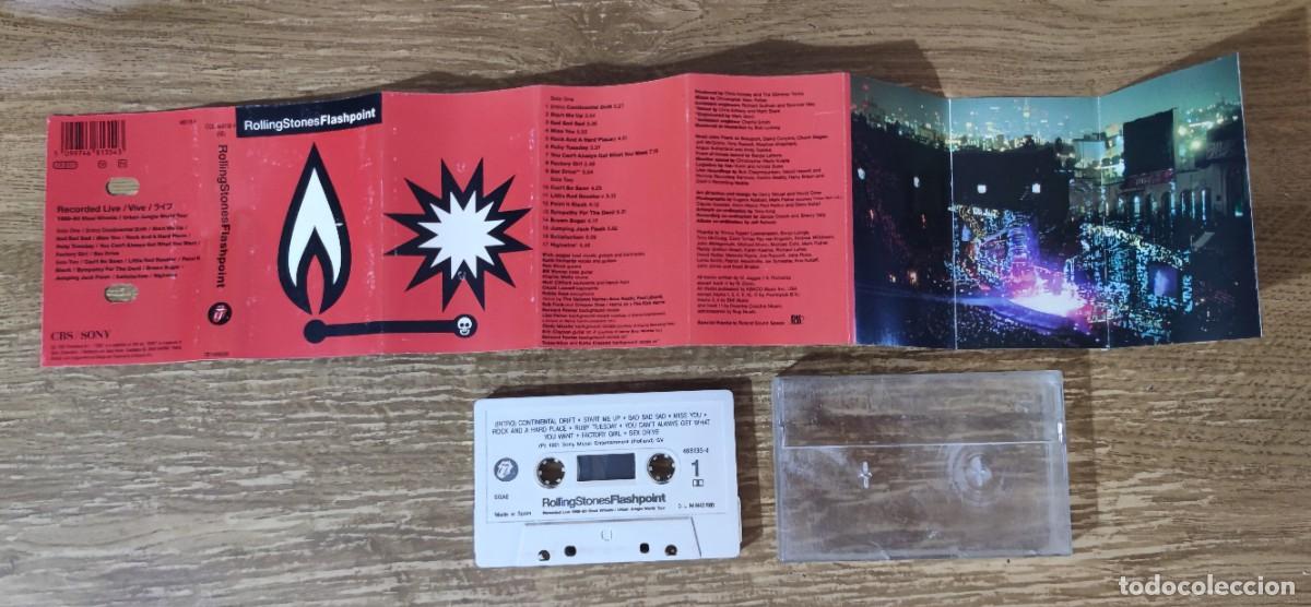 Casetes antiguos: Cassette The Rolling Stones - Flashpoint (1991) ed. espa&ntilde;ola - Foto 2