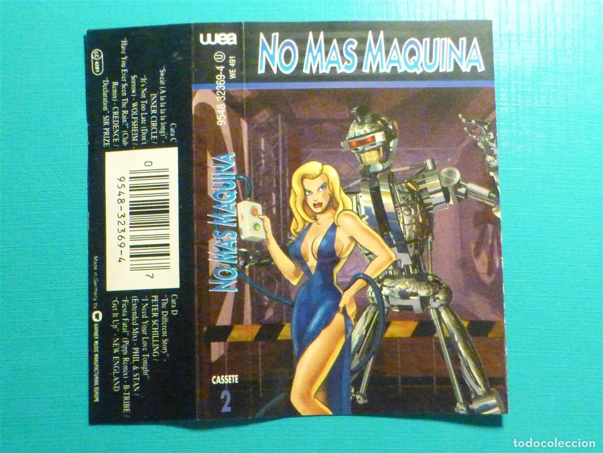 Casetes antiguos: Car&aacute;tula de Cassette - No mas m&aacute;quina - Wea - Sin Cinta -