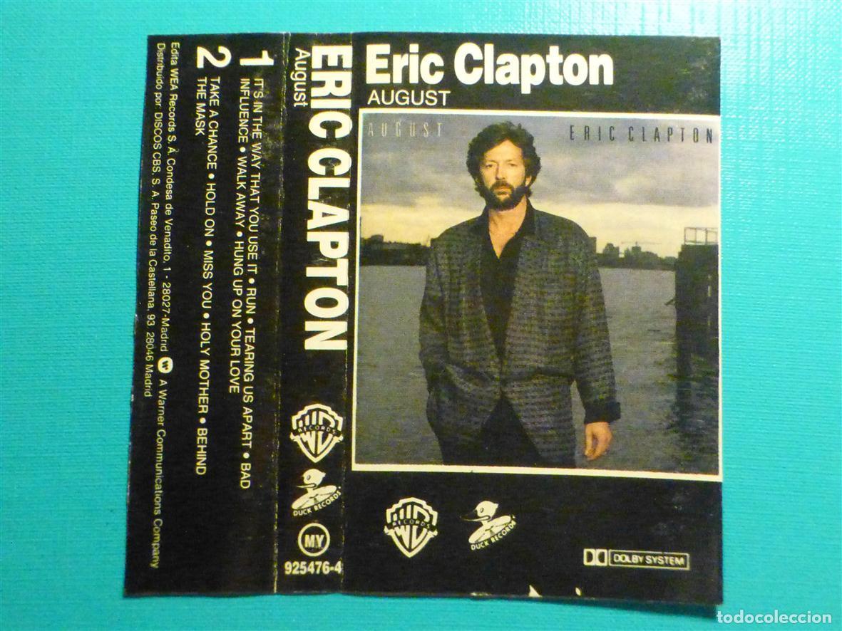 Casetes antiguos: Car&aacute;tula de Cassette - Eric Clapton - August - Wea - Sin Cinta -