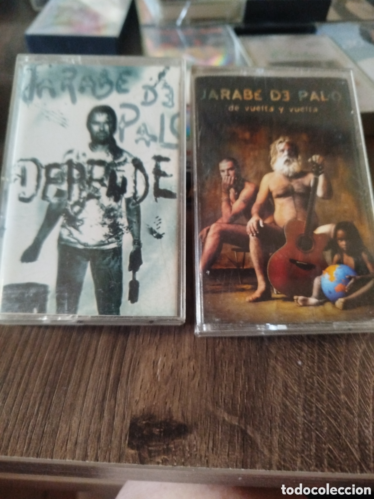 Casetes antiguos: Dos casetes de jarabe de palo