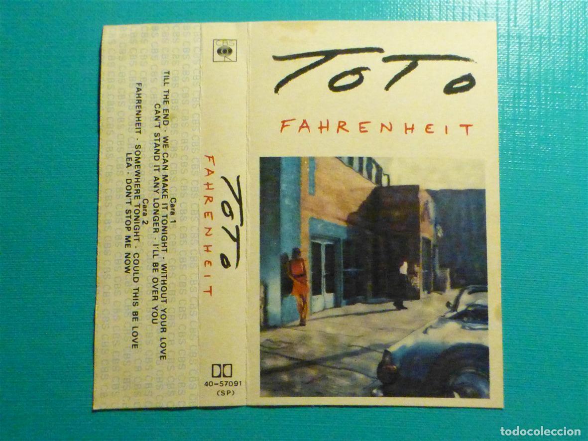 Casetes antiguos: Car&aacute;tula de Cassette - Toto - Fahrenheit - CBS - Sin Cinta -