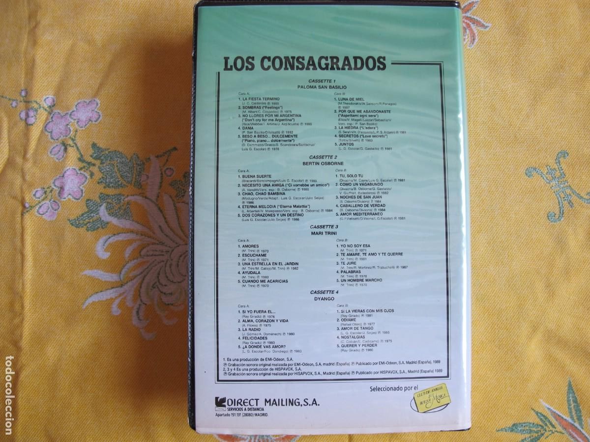 Casetes antiguos: PALOMA SAN BASILIO, DYANGO, BERTIN OSBORNE, MARI TRINI - EXITOS - Foto 2