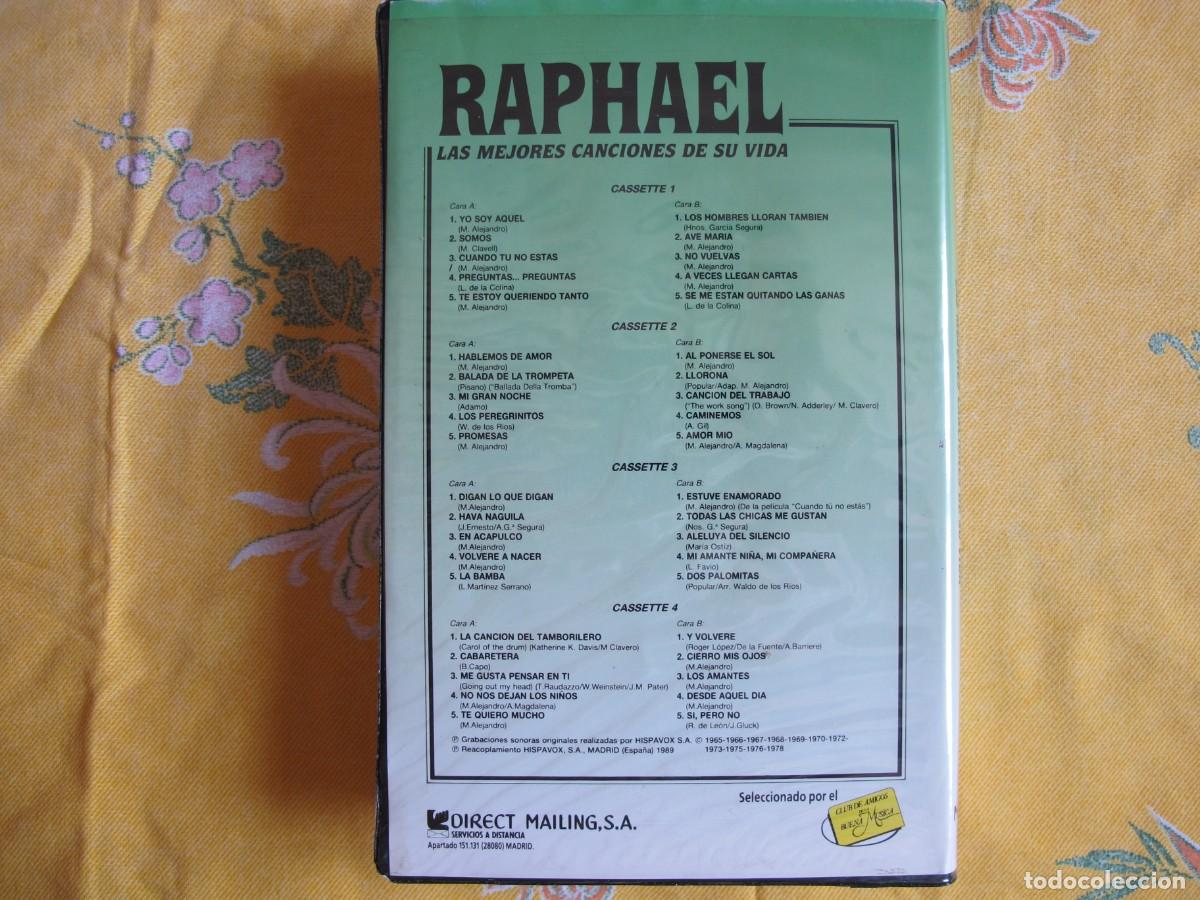 Casetes antiguos: RAPHAEL - LAS MEJORES CANCIONES DE SU VIDA - Foto 2