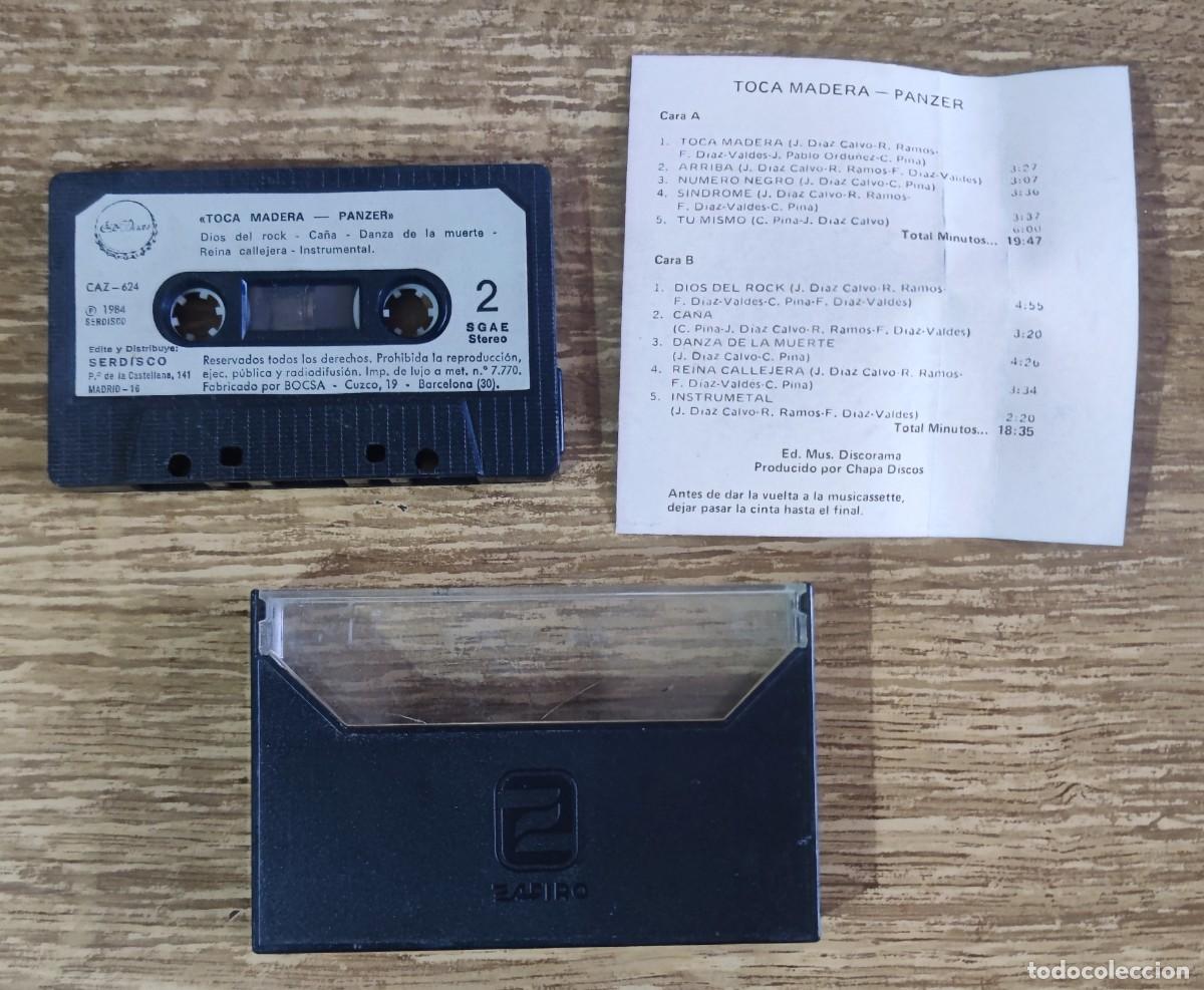 Casetes antiguos: Cassette Panzer - Toca Madera (1984) - Foto 3