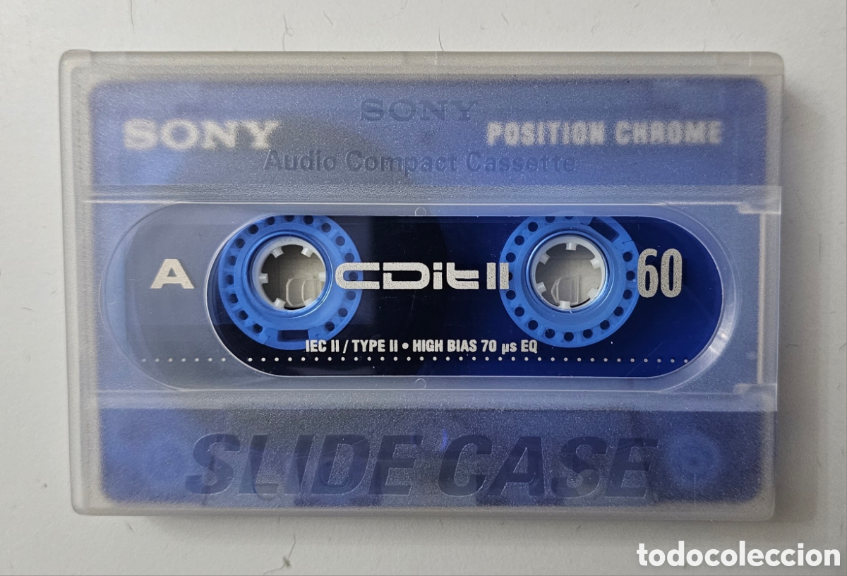 Casetes antiguos: CASSETTE SONY CDit II 60 CHROME SLIDE CASE Vintage 1998 Modelo raro