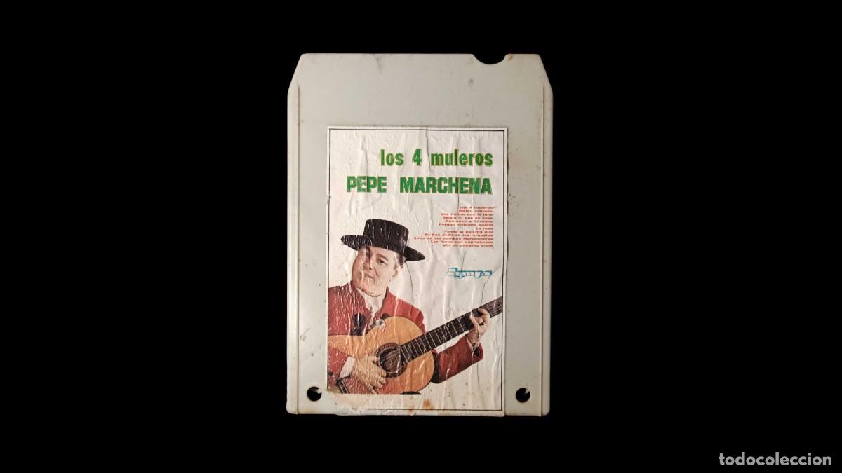 Cassettes Anciennes: CARTUCHO 8 PISTAS - &rdquo;LOS 4 MULEROS&rdquo; - PEPE MARCHENA - GUITARRA PAQUITO SIM&Oacute;N - SELLO OLYMPO - 1978