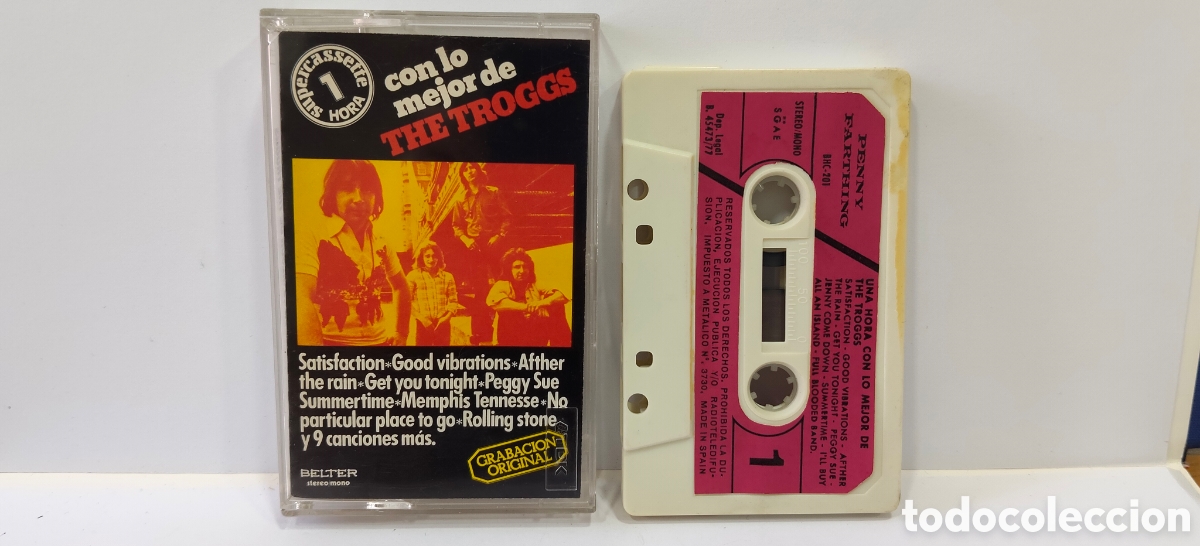 Casetes antiguos: CINTA CASSETTE UNA HORA DE LO MEJOR DE THE TROGGS GRABACION ORIGINAL BELTER