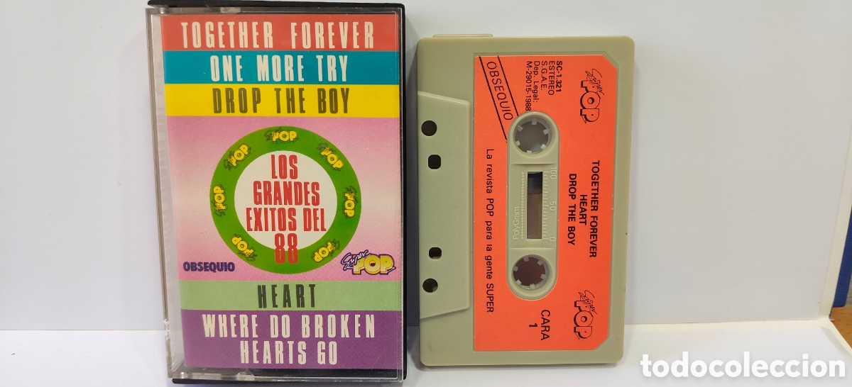Casetes antiguos: TODO UN CLASICO CINTA CASSETTE LOS GRANDES EXITOS DEL 88 SUPER POP (MUY BUENA CONSERVACI&Oacute;N)