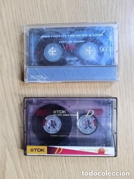 Casetes antiguos: 2 CINTAS DE CASETE - 90 MINUTOS - GRABADAS PERO SE PUEDEN GRABAR ENCIMA