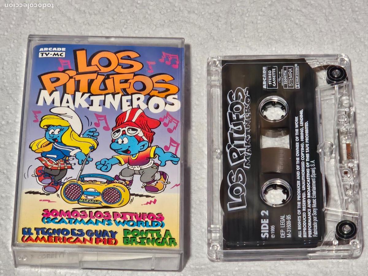 Casetes antiguos: LOS PITUFOS - RARO CASETE - MAKINEROS