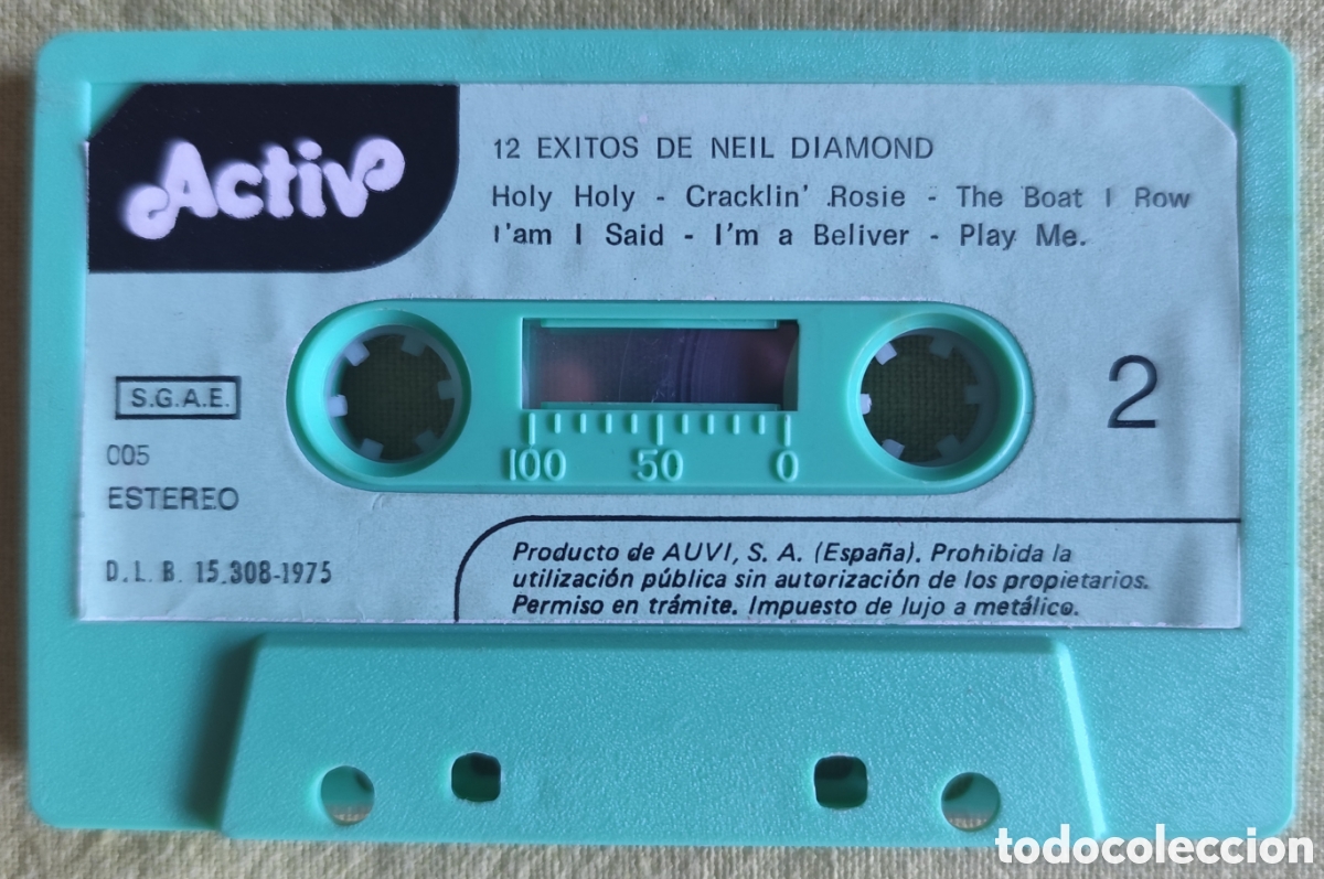 Casetes antiguos: NEIL DIAMOND. CINTA DE CASSETE. 12 &Eacute;XITOS - Foto 3