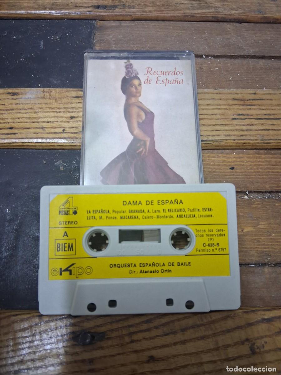 Casetes antiguos: Casete cinta musica Recuerdos dama de Espa&ntilde;a Granada macarena Atanasio Ortin