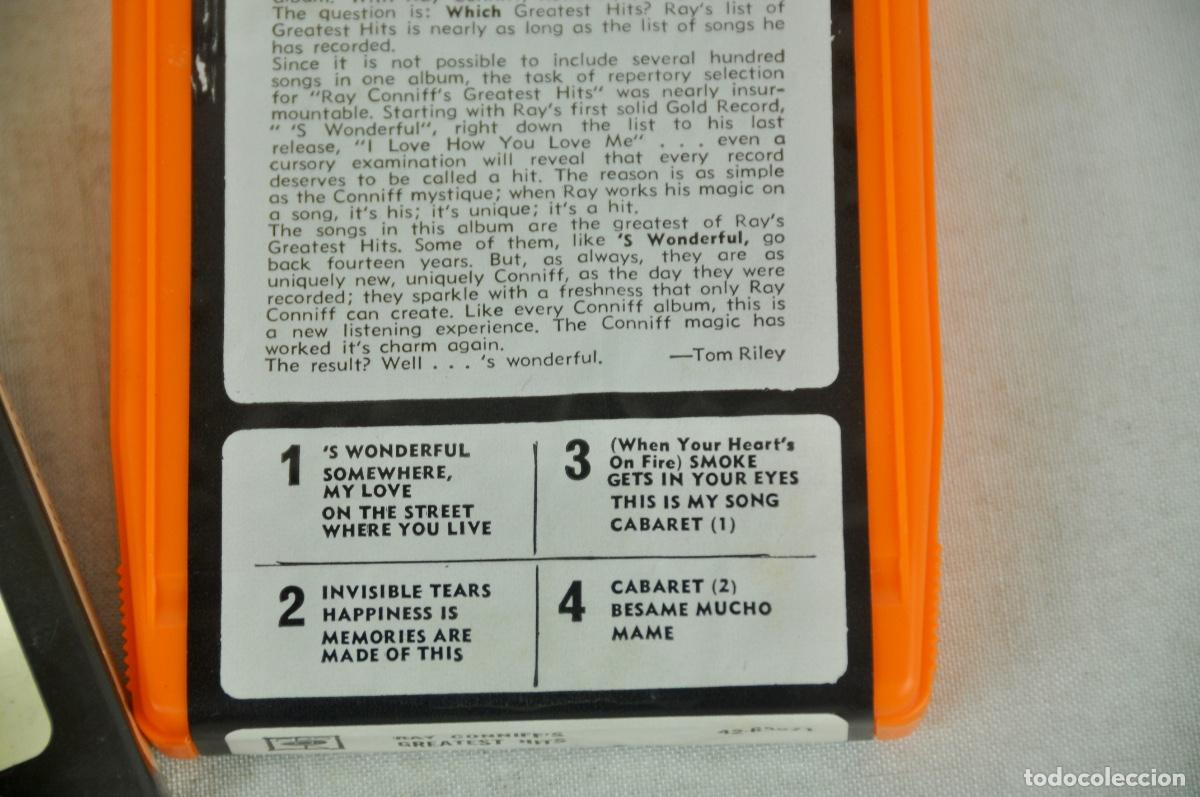 Casetes antiguos: Ray Conniff&acute;s - Greatest Hits 8 tracks - Foto 3