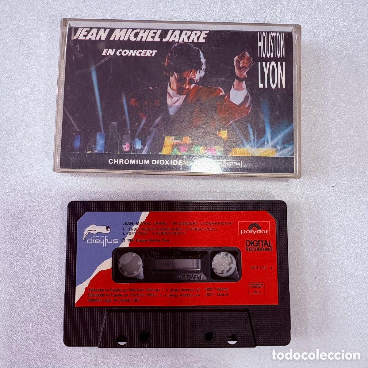 Casetes antiguos: Cinta cassette jean michelle jarre en concert houston lyon edici&oacute;n espa&ntilde;ola de 1987