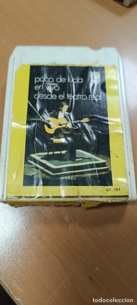 Old Cassettes: ANTIGUA CINTA CASSETTE 8 PISTAS ESTEREO DE PACO DE LUCIA EN VIVO A&Ntilde;OS 70
