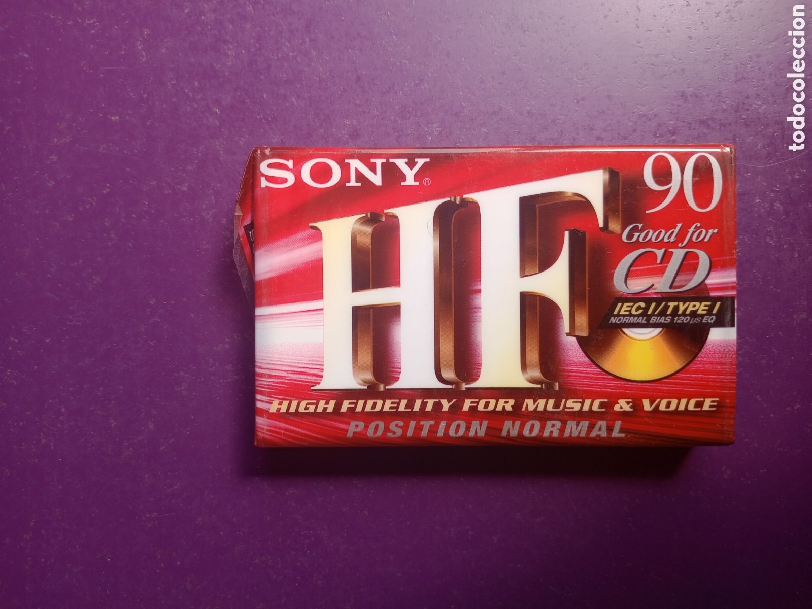 Casetes antiguos: SONY HF 90 - CASETE VIRGEN PRECINTADA - posicion normal