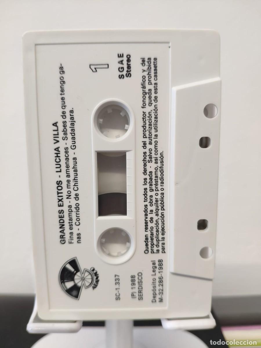 Casetes antiguos: Lucha Villa - Grandes &Eacute;xitos (Cassette) - Foto 2