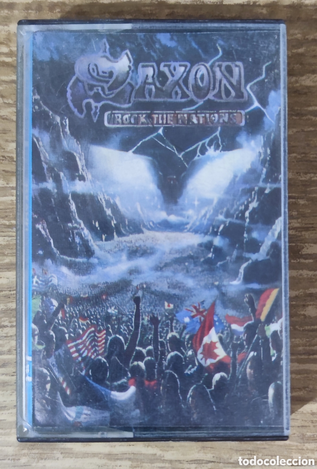 Casetes antiguos: Cassette Saxon - Rock The Nations (1986) ed. espa&ntilde;ola