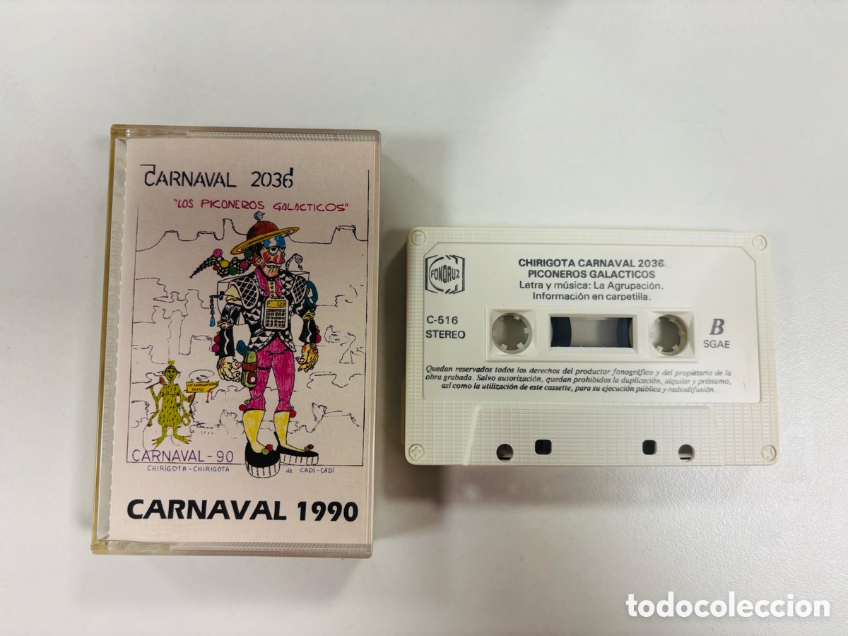 Casetes antiguos: Carnaval, C&aacute;diz, casete, chirigota YUYU Los piconeros gal&aacute;cticos