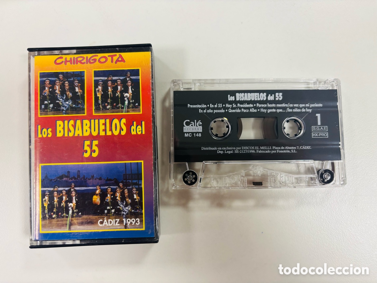 Casetes antiguos: Carnaval, C&aacute;diz, 1993 casete chirigota del Noli Los Bisabuelos de las viudas del 55