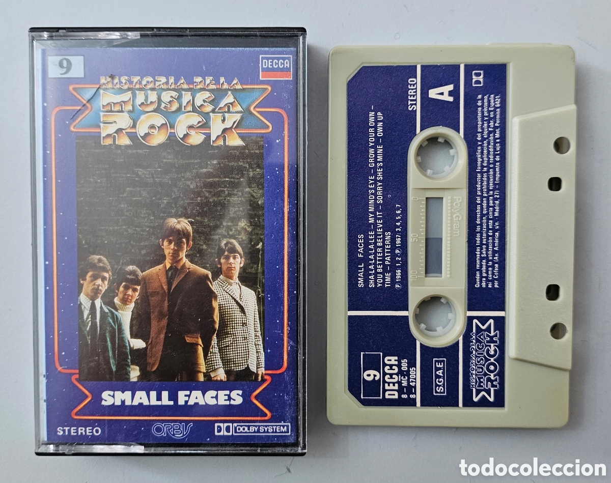 Casetes antiguos: CASSETTE SMALL FACES (Espa&ntilde;a - Decca - 1982) UK 1966 MOD PSYCH