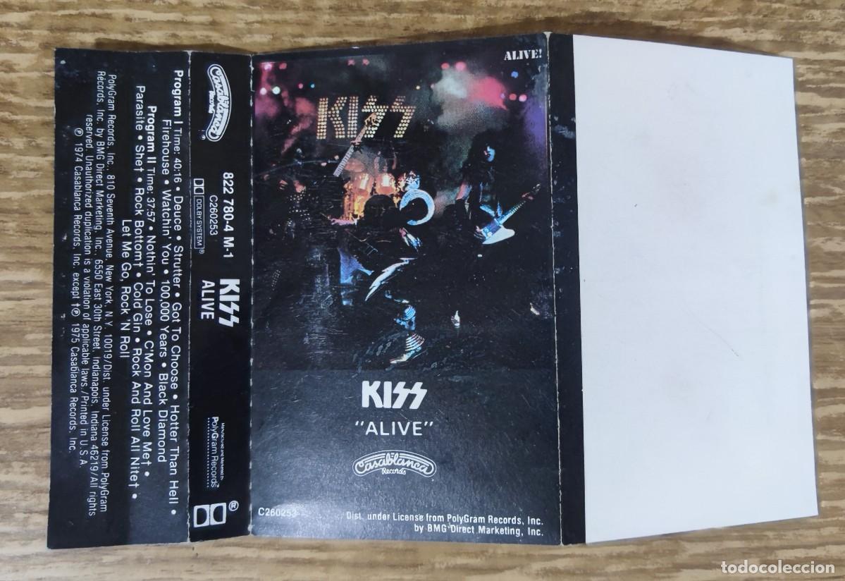 Casetes antiguos: Portada cassette Kiss - Alive (1975) SOLO PORTADA