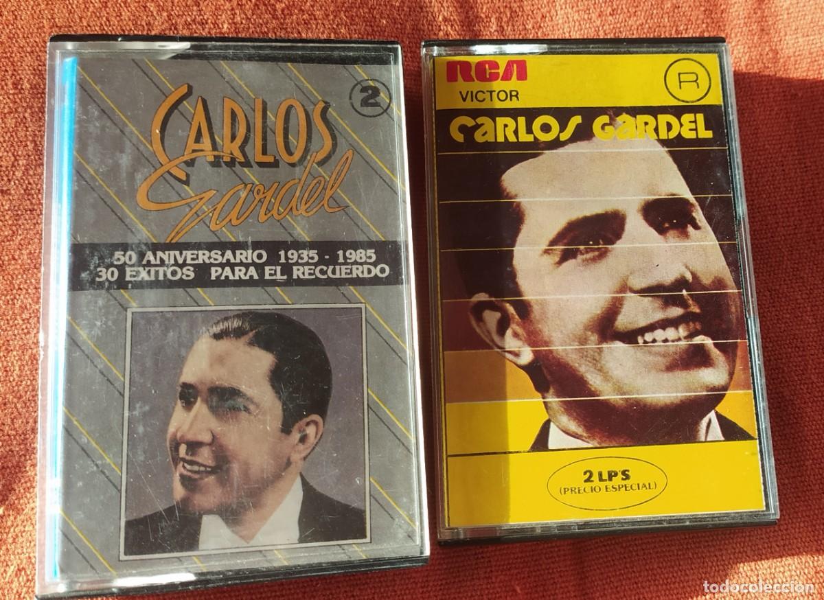 Casetes antiguos: Lote 2 cintas casette Carlos Gardel