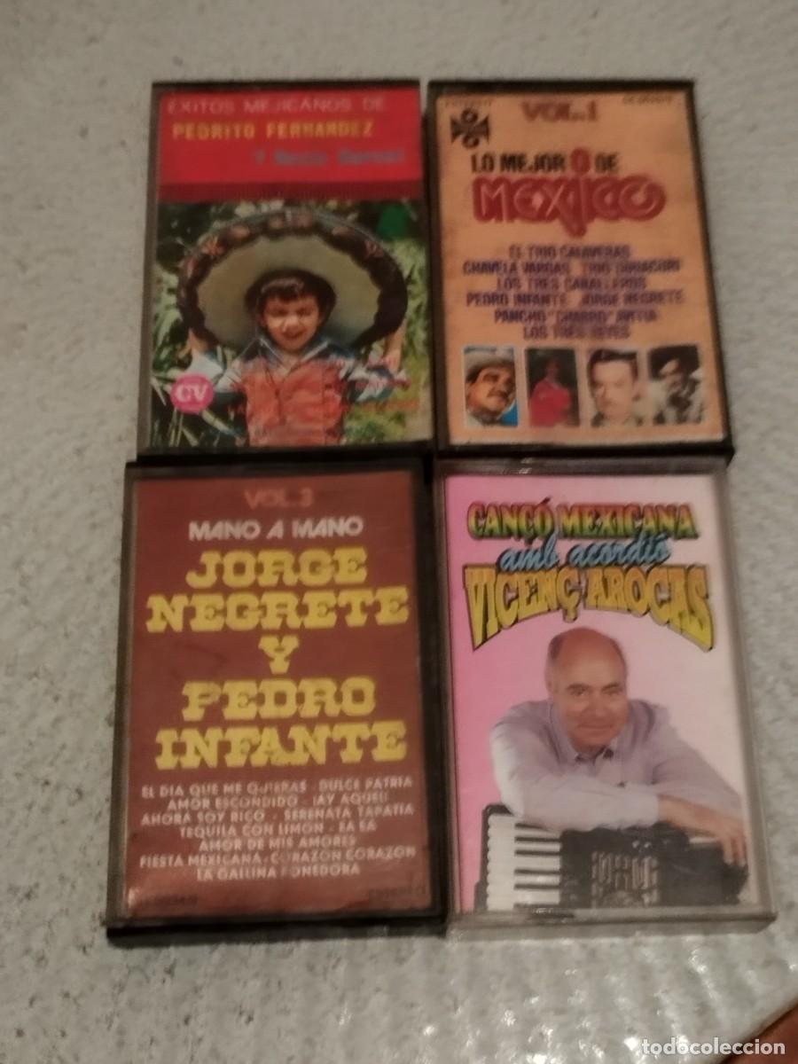 Alte Kassetten: Cuatro cintas cassettes de m&uacute;sica canci&oacute;n mejicana, M&eacute;xico.