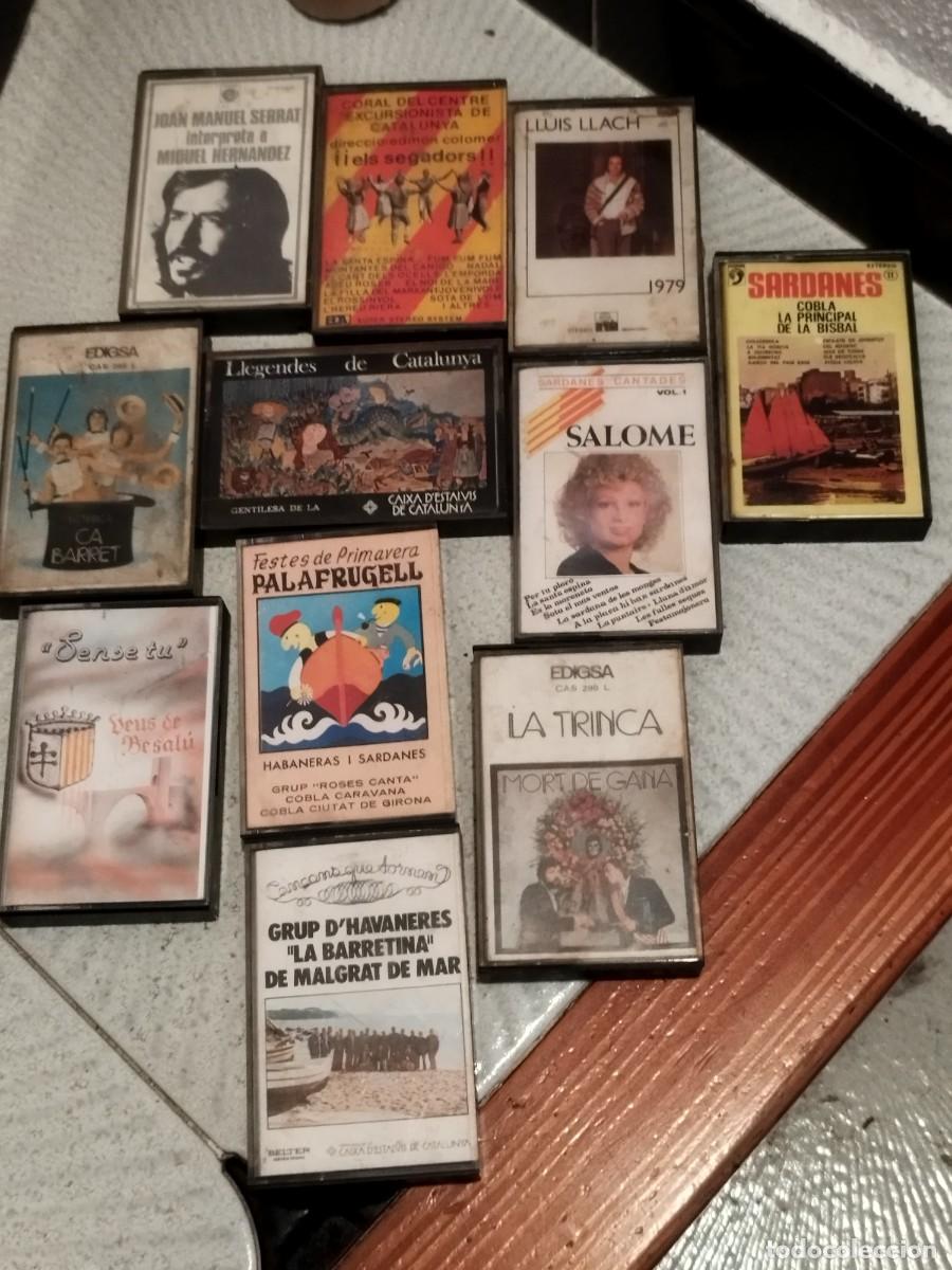 Cassette antiche: Lote 11 cassettes canci&oacute;n catalana. Sardanes, Llu&iacute;s Llach. Est&aacute;n un poco sucias.