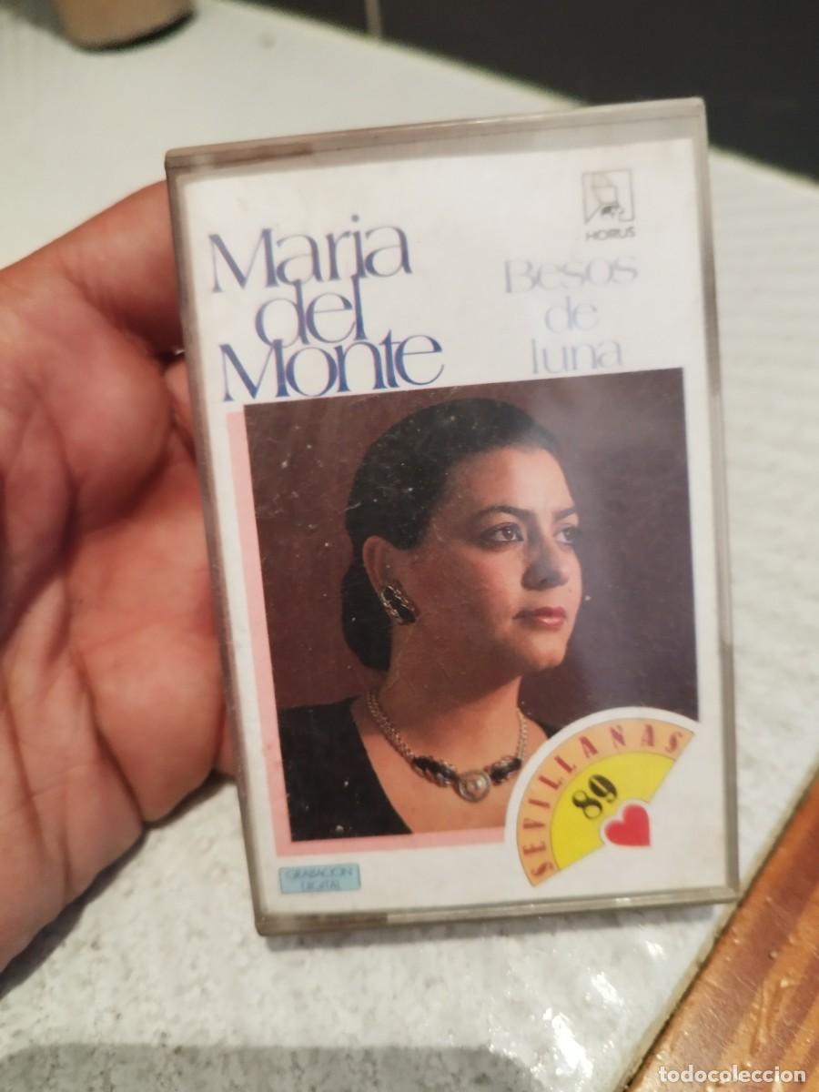 Cassetes antigas: Maria del Monte, besos de luna. Cinta, cassette.