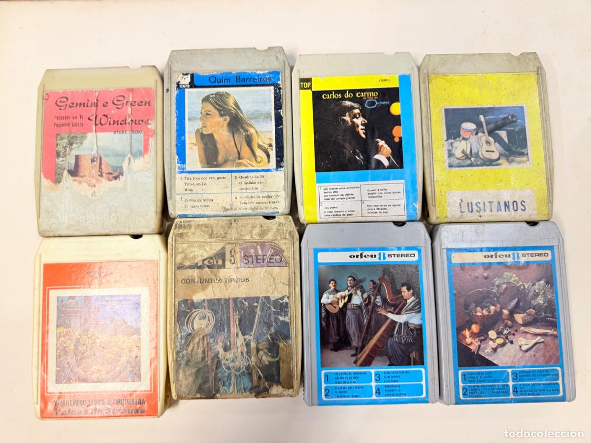 Casetes antiguos: 8 cartuchos de 8 pistas musica portuguesa