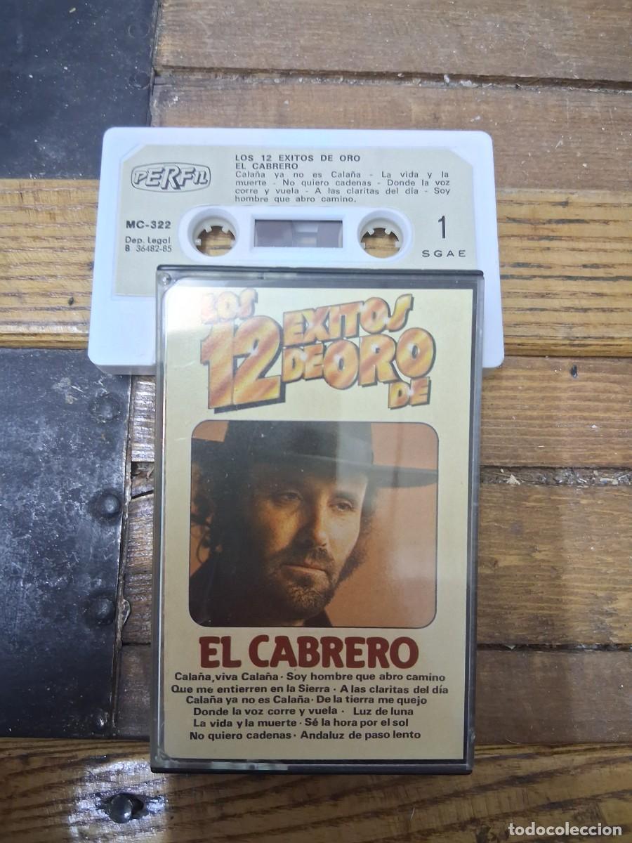 Casetes antiguos: Casete cinta de m&uacute;sica LOS 12 EXITOS DE ORO DE EL CABRERO