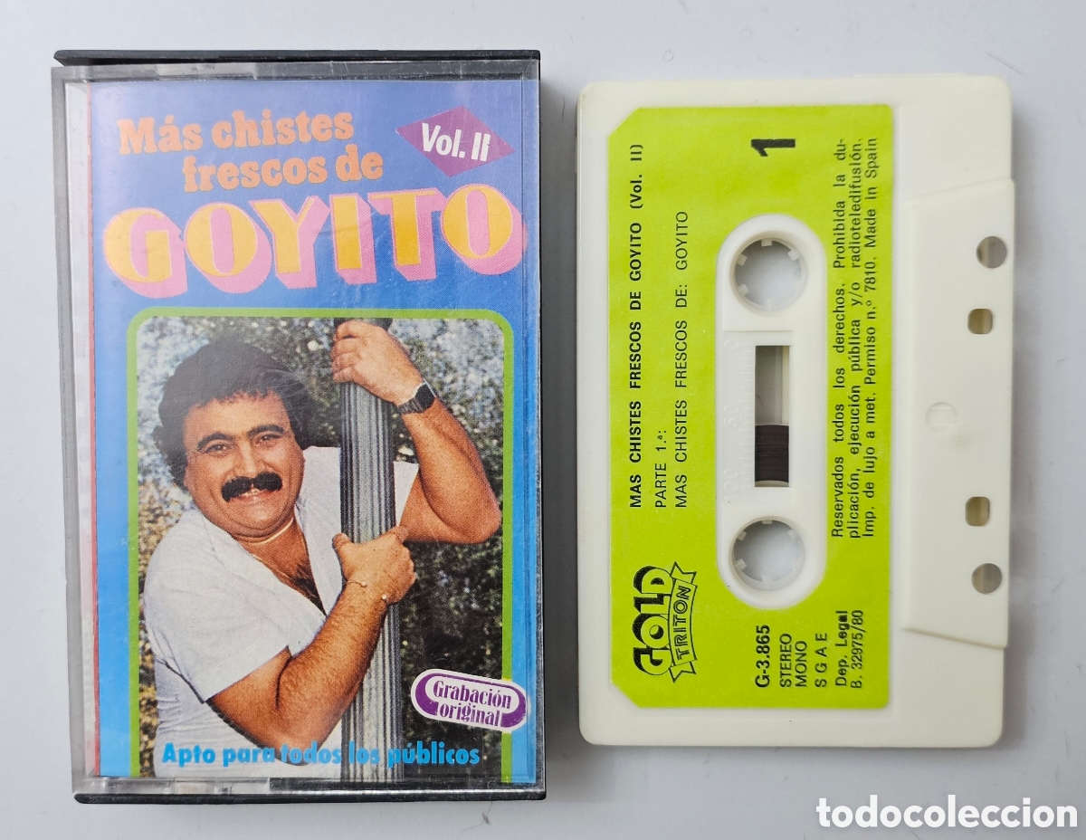 Casetes antiguos: CASSETTE GOYITO - M&aacute;s chistes frescos de Goyito Vol.2 (Espa&ntilde;a - Gold Triton - 1980) HUMOR RAREZA