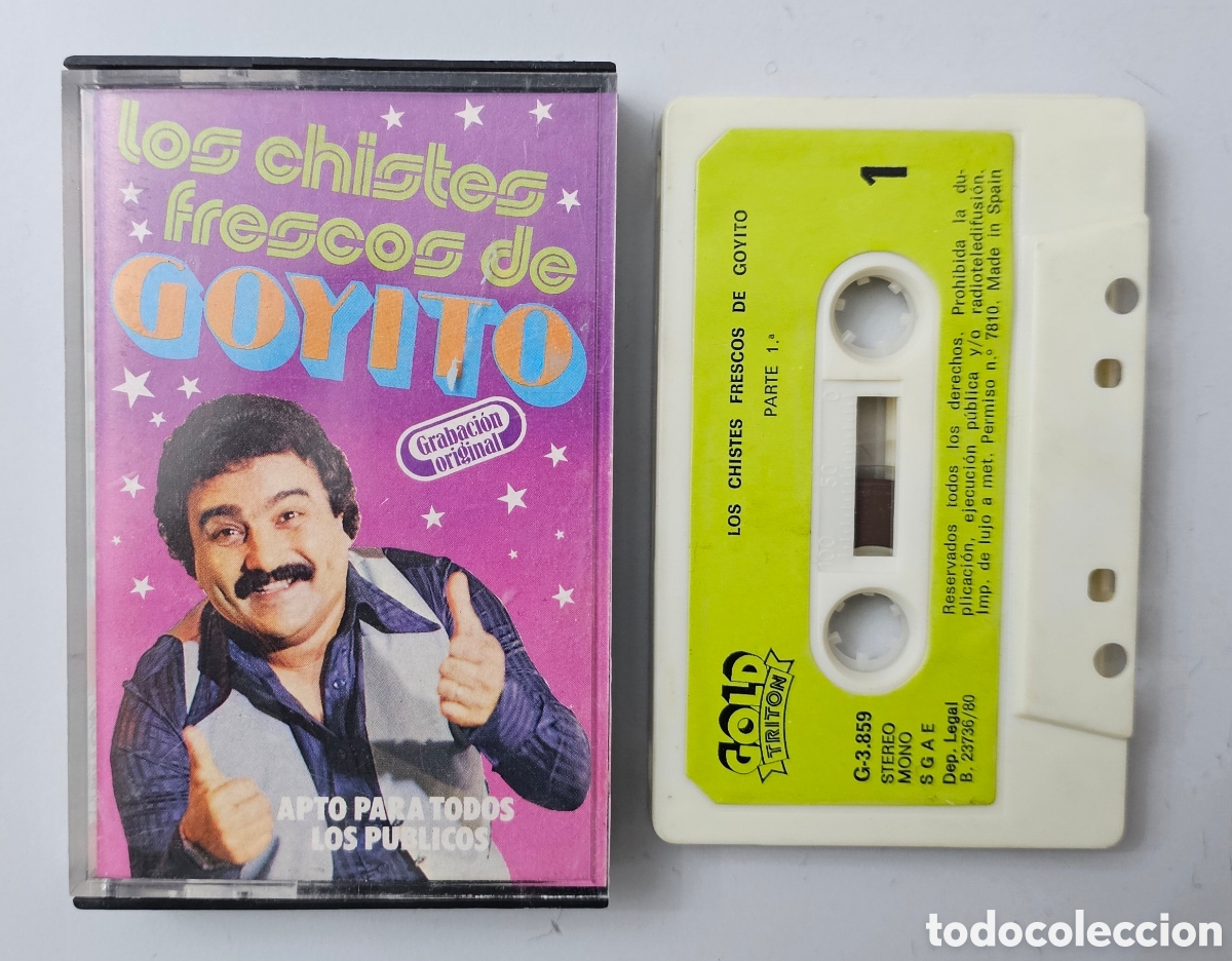 Casetes antiguos: CASSETTE GOYITO - Los chistes frescos de Goyito Vol.1 (Espa&ntilde;a - Gold Triton - 1980) HUMOR RAREZA
