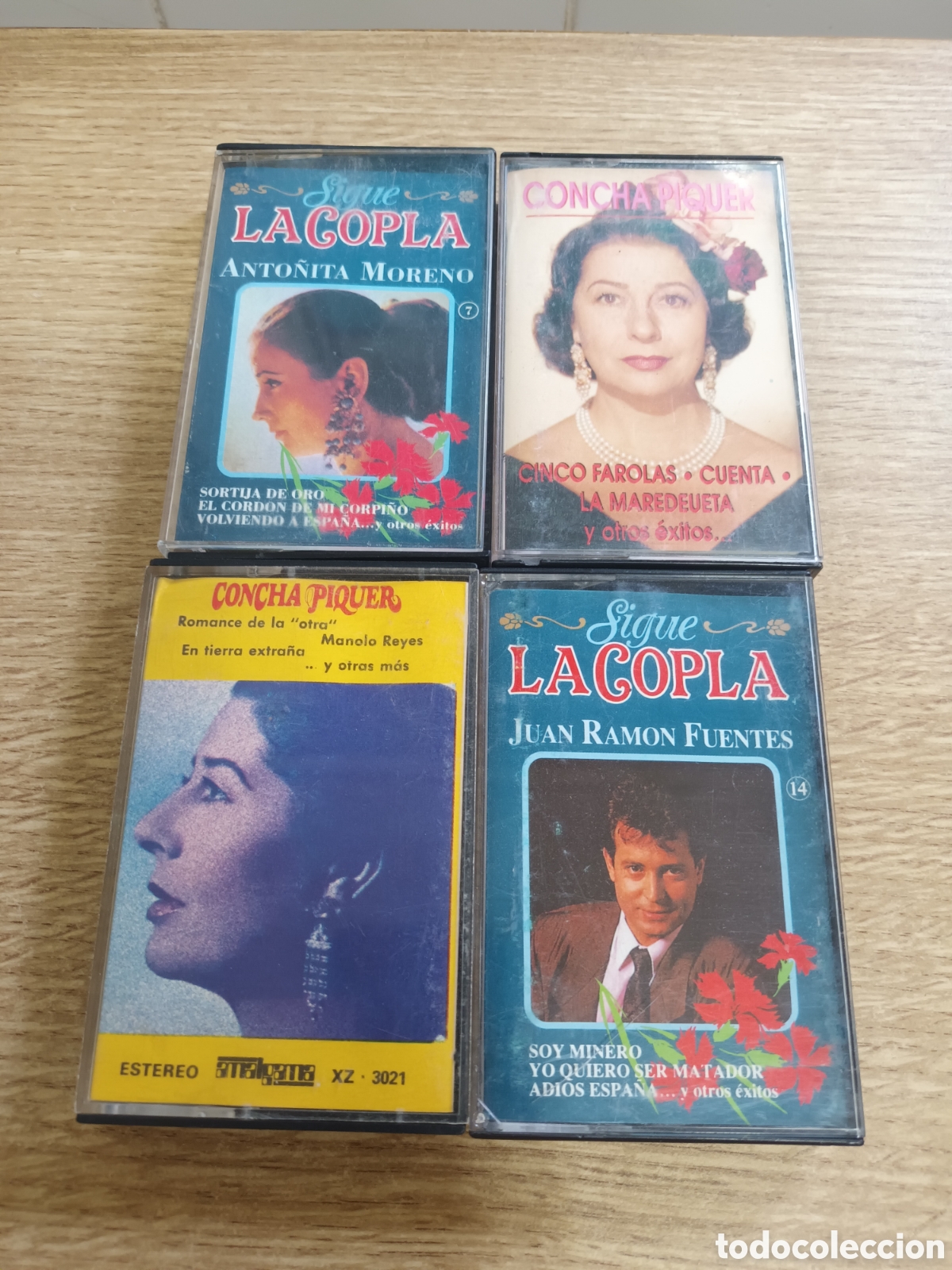 Casetes antiguos: LOTE DE 4 CINTAS DE CASSETTE DE ANTO&Ntilde;ITA MORENO, CONCHA PIQUER Y JUAN RAM&Oacute;N FUENTES