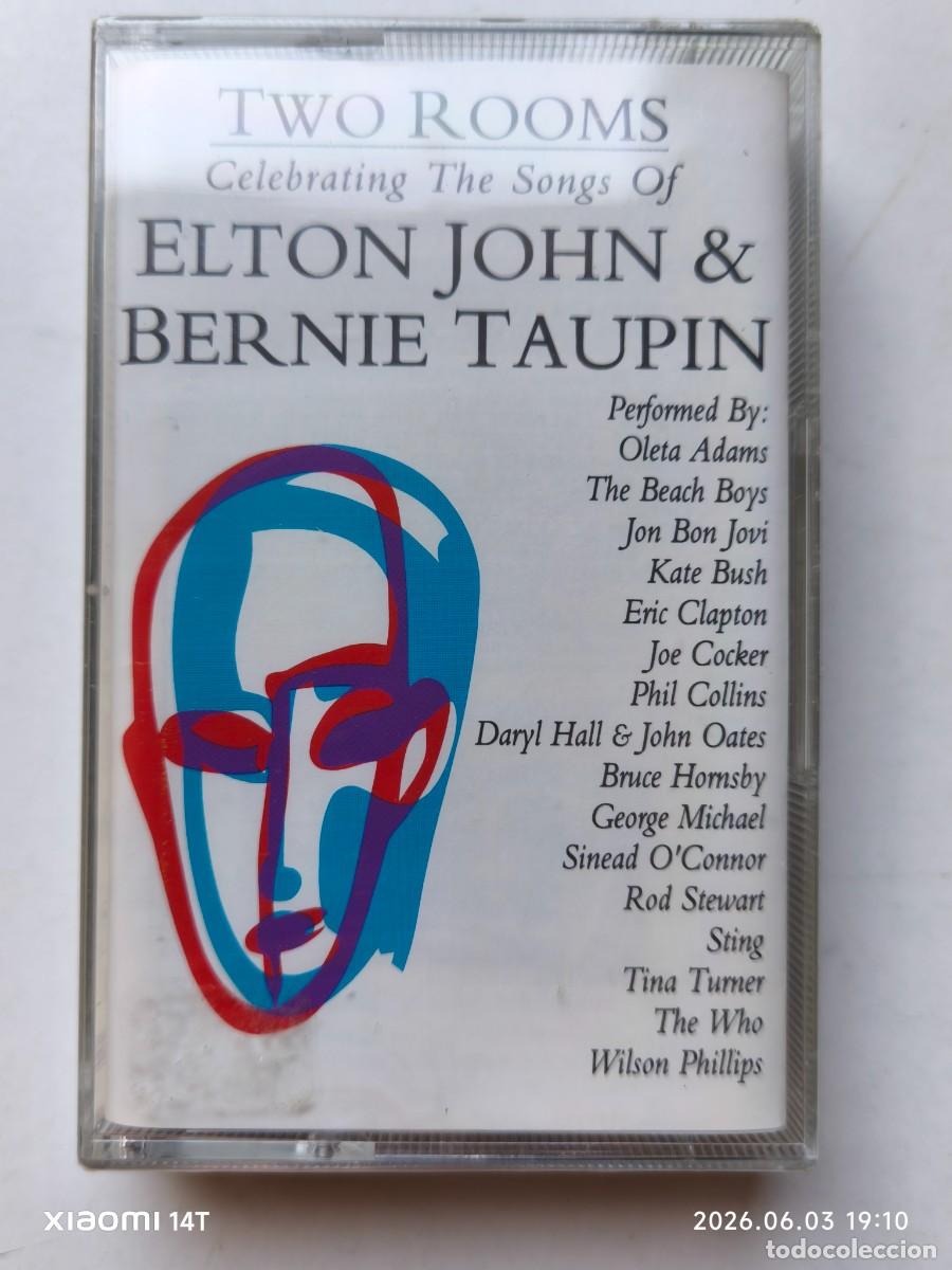 Casetes antiguos: ELTON JOHN &BERNIE TAUPIN.TWO ROOMS ( CAPITOL 845 749-4) CASETE.