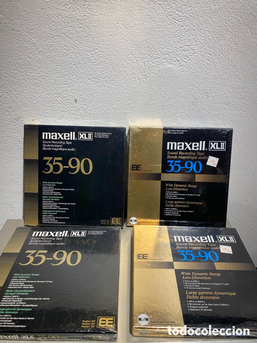 Casetes antiguos: Maxell XLII 35-90 Cinta Magnetof&oacute;nica Reel To Reel. Nueva precintada Studio Mastering 1980s