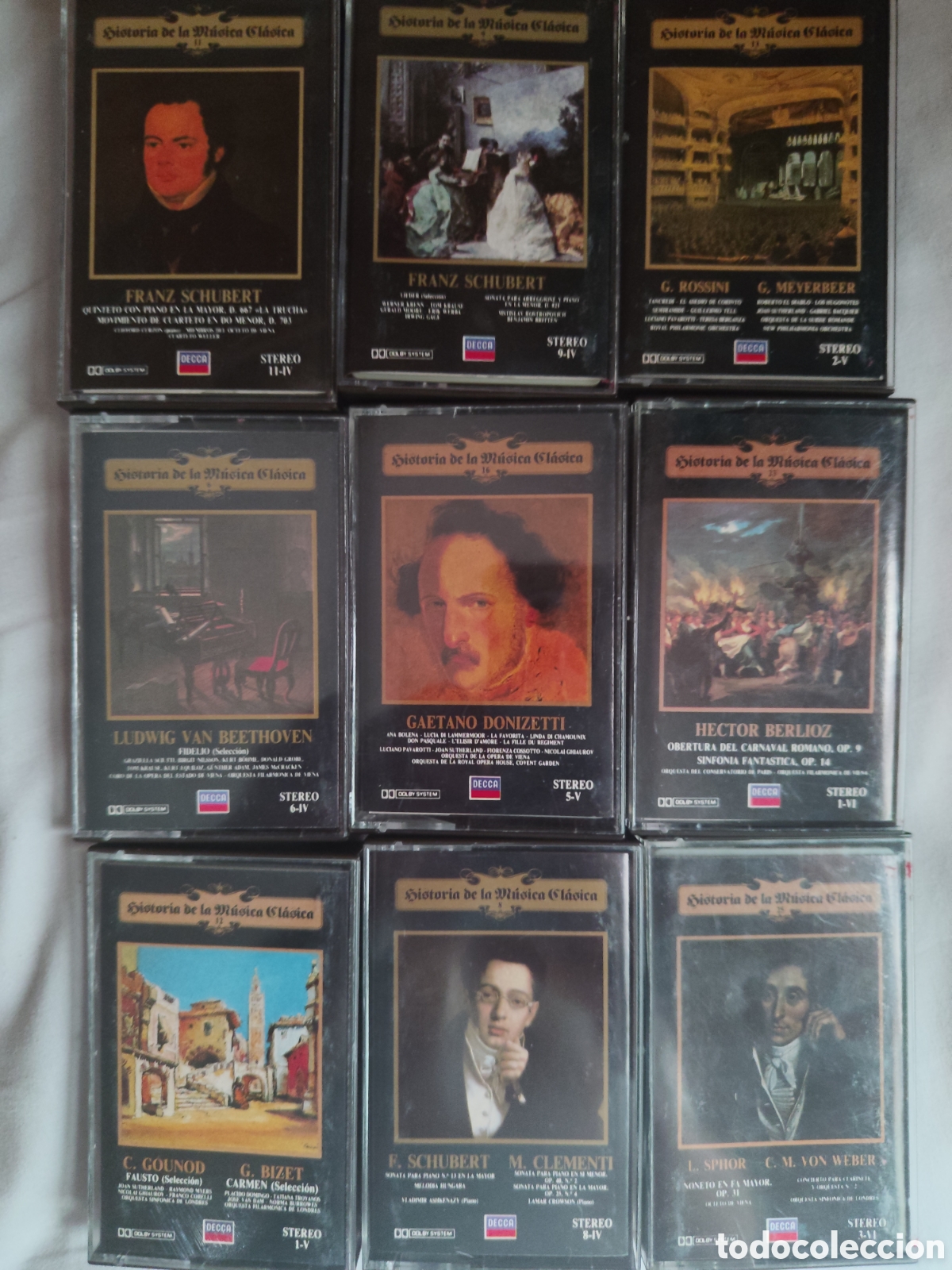 Casetes antiguos: Lote 9 casettes Historia de la m&uacute;sica cl&aacute;sica