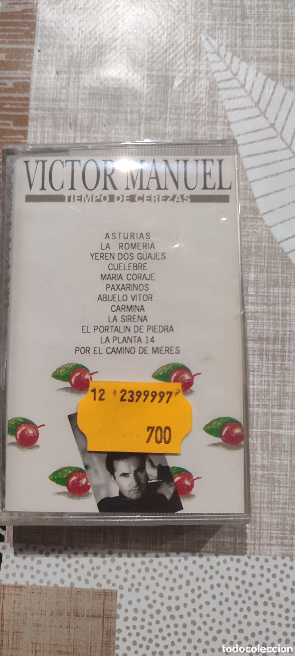 Casetes antiguos: Cinta casete Victor Manuel, tiempo de cerezas. Cassette Precintado, de tienda cerrada hace a&ntilde;os