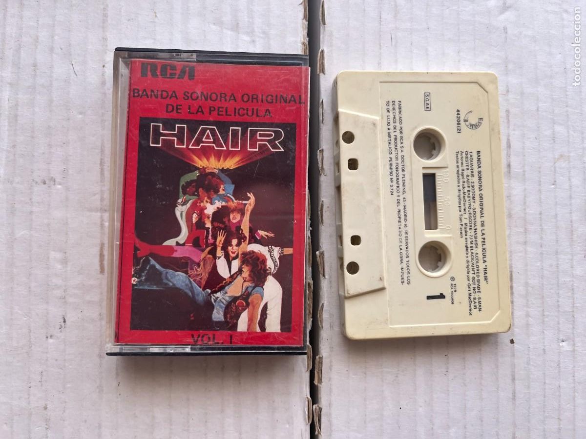 Casetes antiguos: hair banda sonora ost bso - CINTA CASETE CASSETTE KREATEN