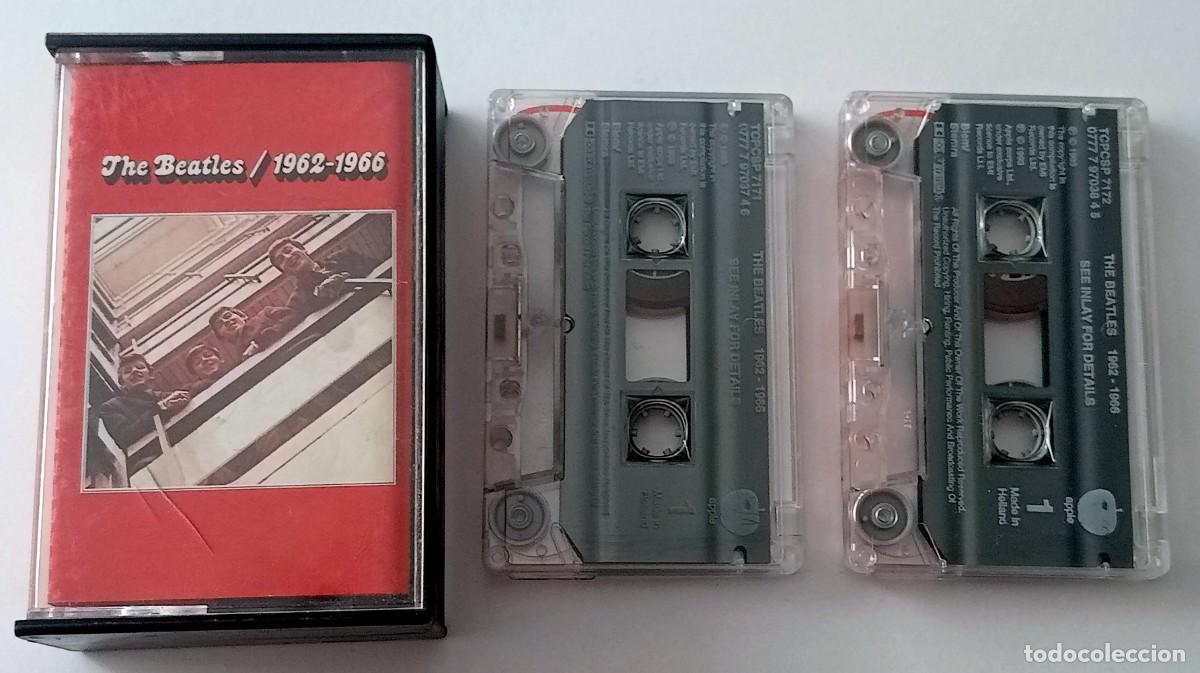 Casetes antiguos: DOBLE CASSETTE THE BEATLES - 1962/1966 - Foto 3