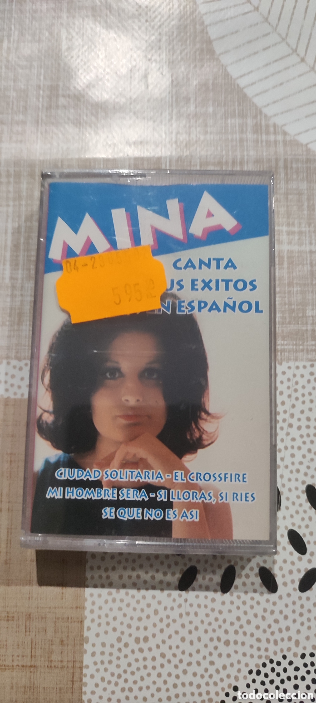 Casetes antiguos: Cinta casete Mina, sus &eacute;xitos en Espa&ntilde;ol. Cassette Precintado de tienda cerrada hace a&ntilde;os.