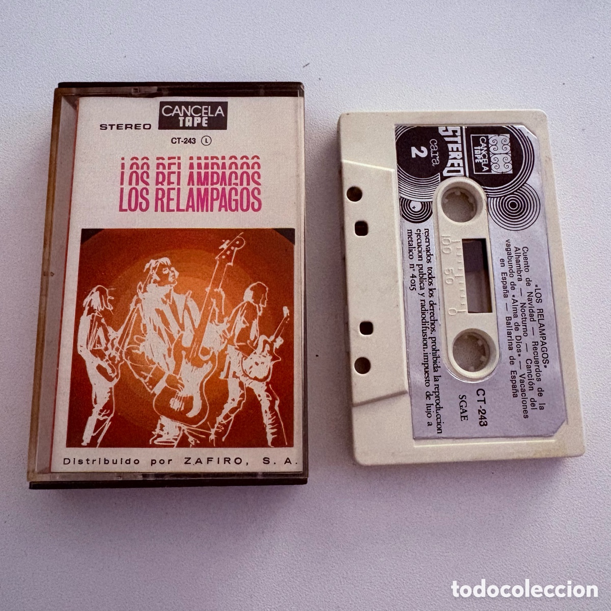 Casetes antiguos: cinta cassette los relampagos edicion espa&ntilde;ola de 1976