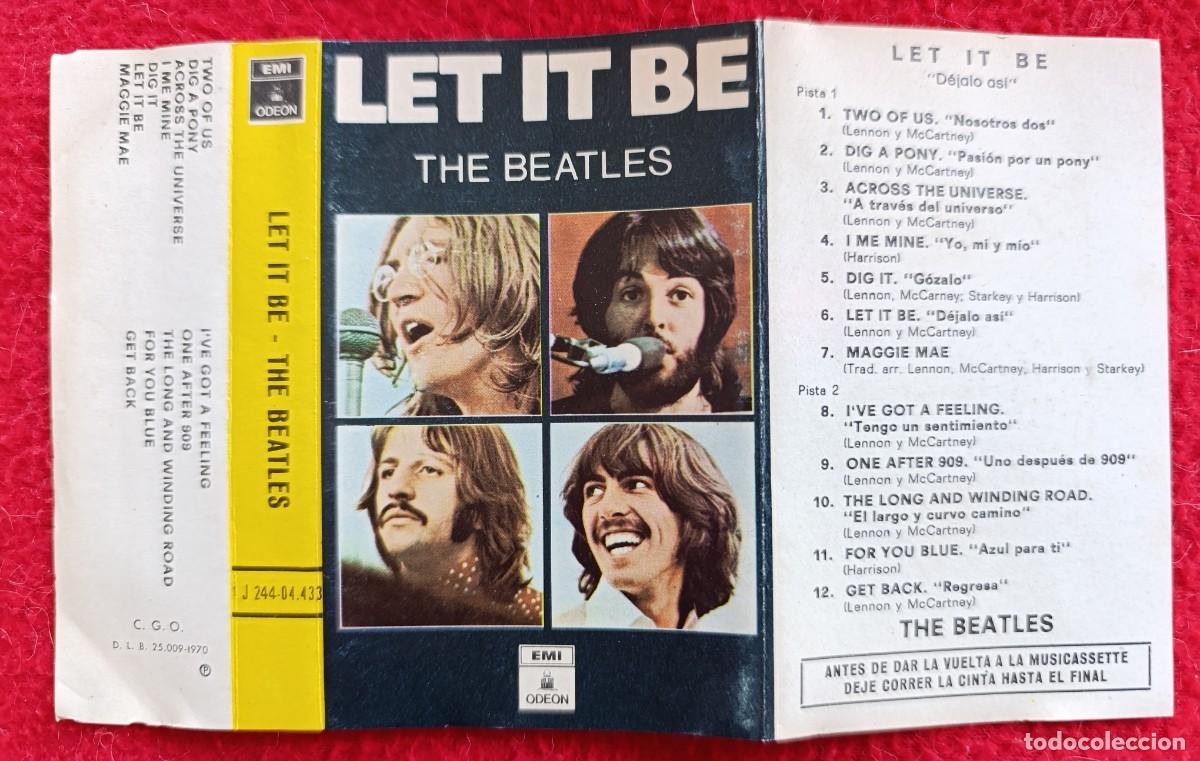 Casetes antiguos: THE BEATLES &ndash; LET IT BE CASSETTE 1970 MUY RARA EDICION ESPA&Ntilde;OLA