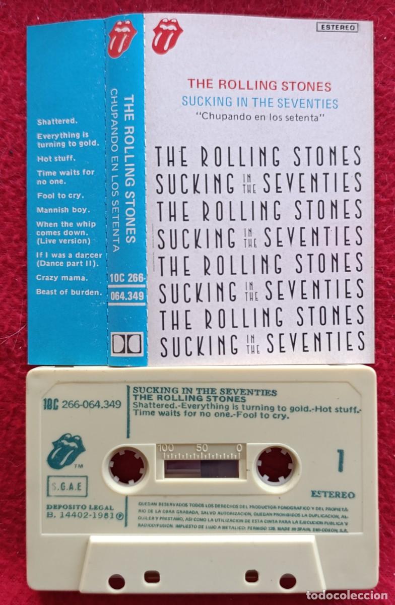 Casetes antiguos: THE ROLLING STONES &ndash; SUCKING IN THE SEVENTIES CASSETTE RARA EDICION ESPA&Ntilde;OLA TITULOS CASTELLANO