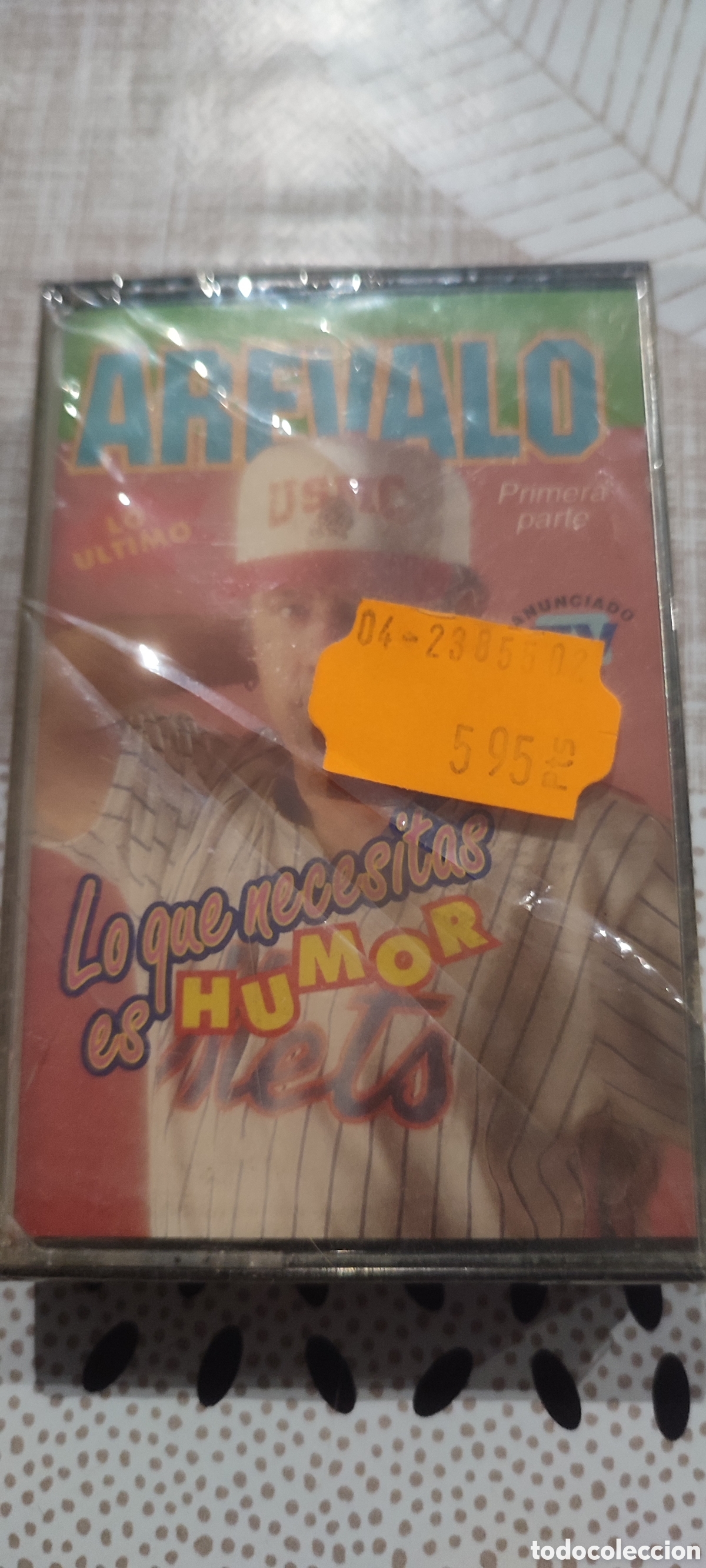 Casetes antiguos: Cinta casete Ar&eacute;valo, lo que necesitas es humor. Cassette Precintado de tienda cerrada hace a&ntilde;os.