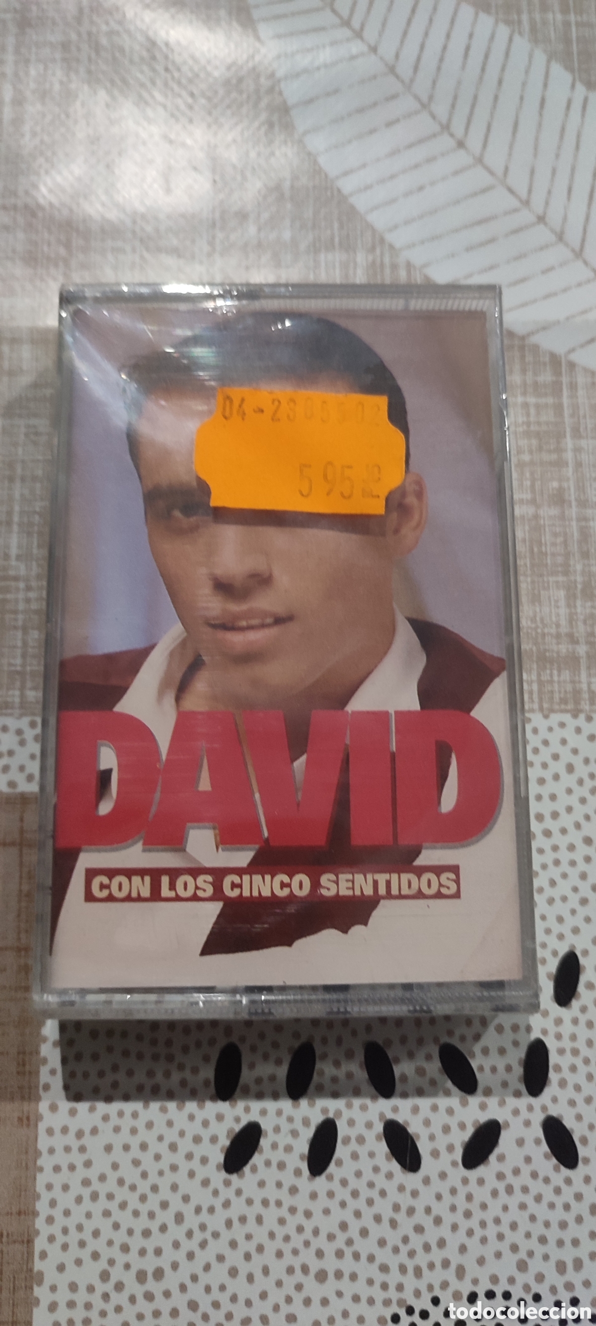 Casetes antiguos: Cinta casete David, con los cinco sentidos. Cassette Precintado de tienda cerrada hace a&ntilde;os.