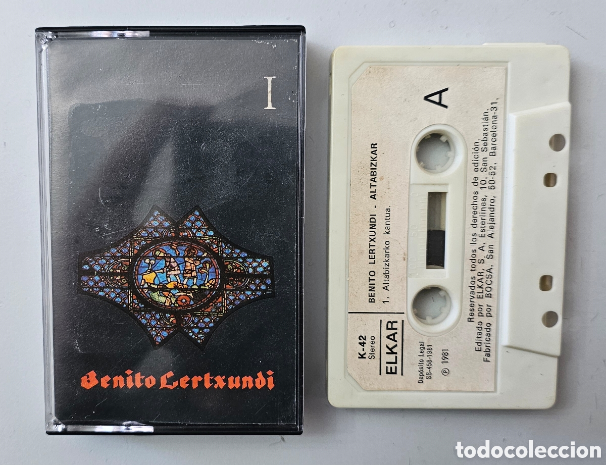 Casetes antiguos: CASSETTE BENITO LERTXUNDI - Altabizkar 1 (Espa&ntilde;a - Elkar - 1981) Basque Folk MUY RARO